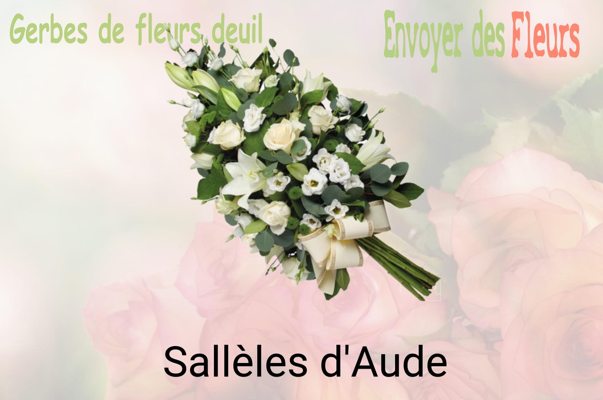 Gerbe de fleurs de deuil livrée à Sallèles-d'Aude